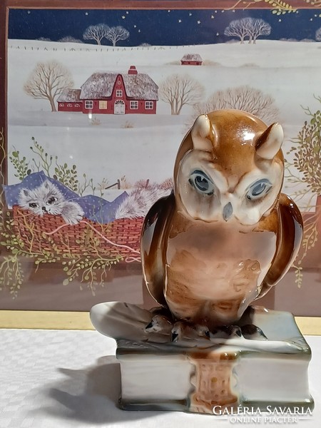 Zsolnay porcelain owl