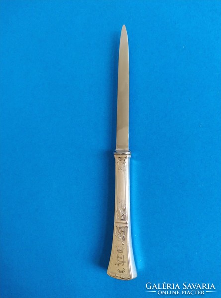 Ezüst  szecessziós levélbontó kés