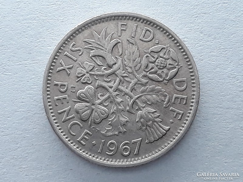 Egyesült Királyság Anglia 6 Pence, Penny 1967 - Angol Brit 6 pence, penny 1967 külföldi pénz, érme