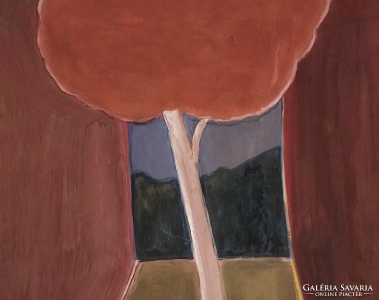 Dávid Lehel: "Egy fa" című festménye 1999-ből