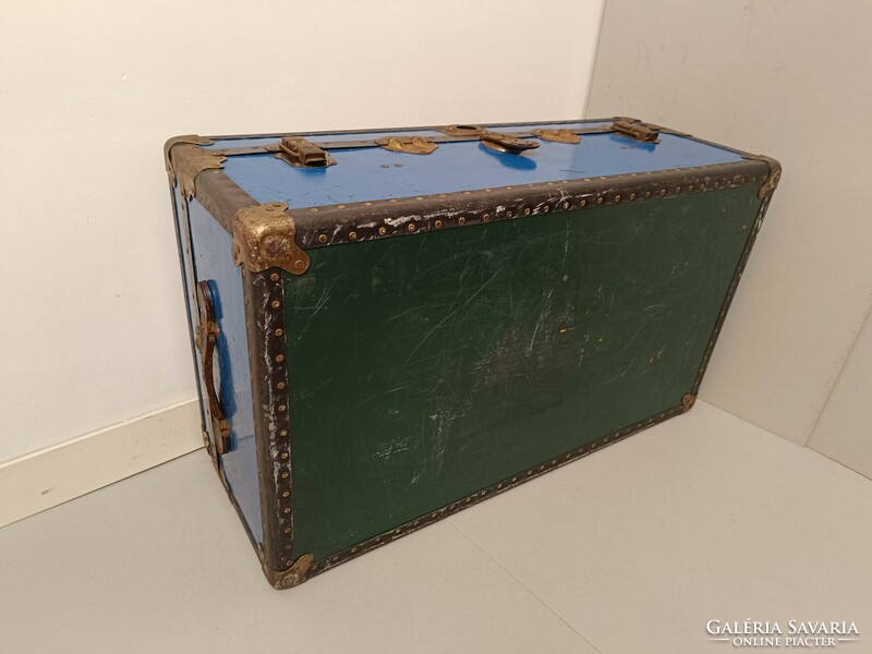 Antik bőrönd autós koffer jelmez film színház kellék különleges méretű megkímélt állapotú 813 8231