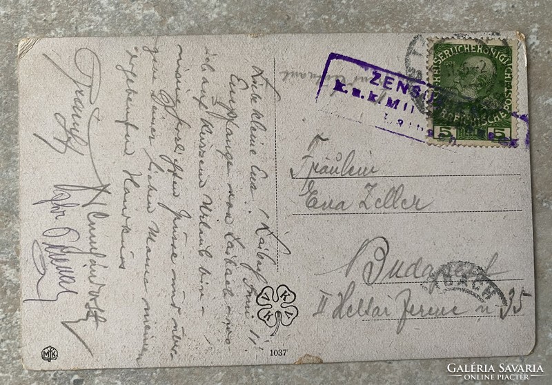 Tábori postai bélyegzéssel ellátott képeslap