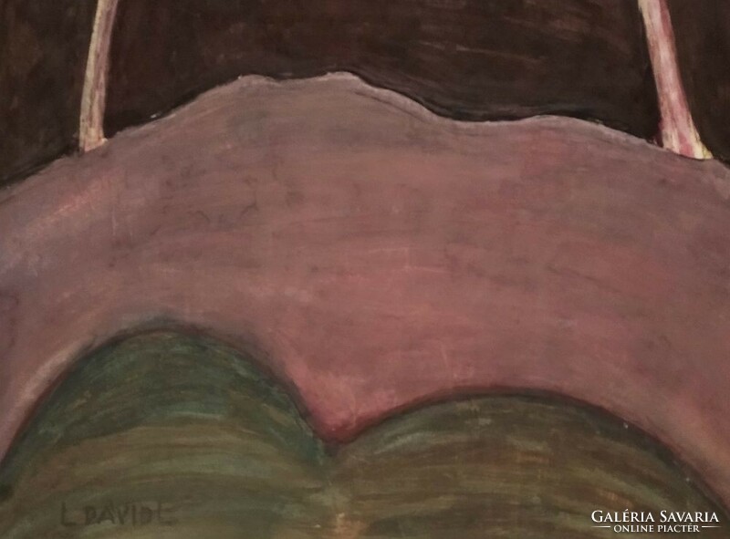 Dávid Lehel: "Két fa" című festménye 1999-ből