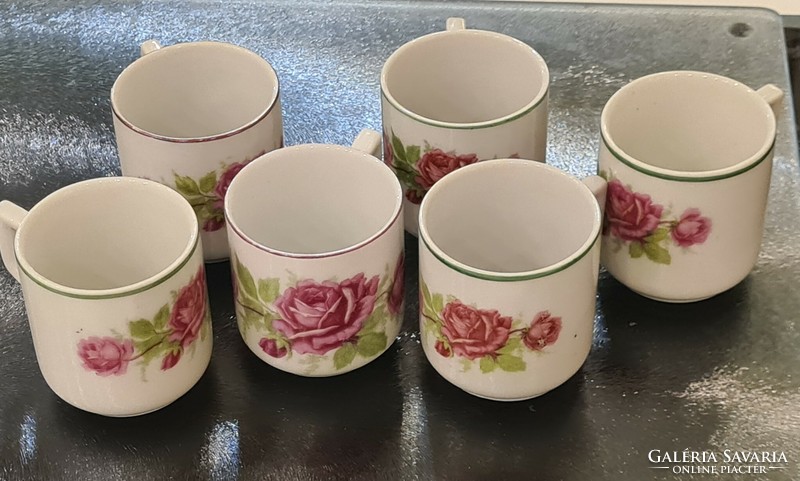 Zsolnay rose coffee cups 6 pcs