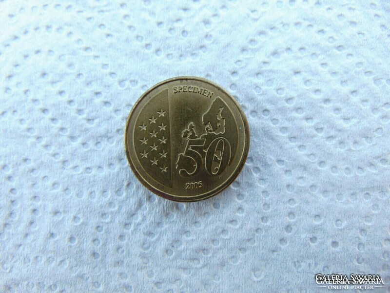 Vatikán 50 eurocent 2005 specimen - próba