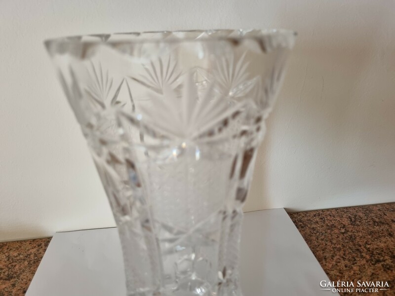 1 db csodálatos Cseh kristály váza 20cm magas hibátlan