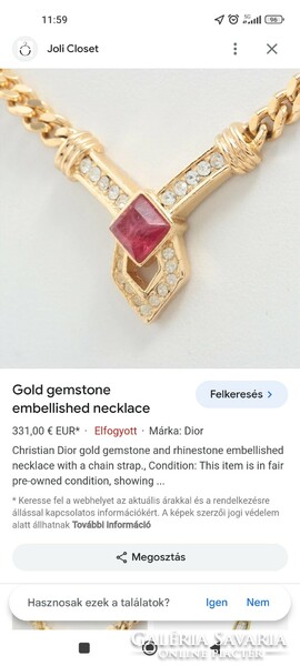 Vintage 80' cristian dior necklace worth 95,000.-