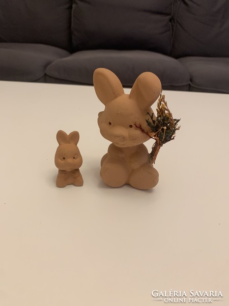 New natural ceramic Easter rabbit bunny bunny family figure figurines decoration statue