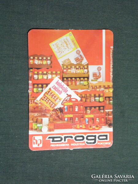 Card calendar, Yugoslavia, drugs, chewing gum, tea, coffee, 1978, (4)