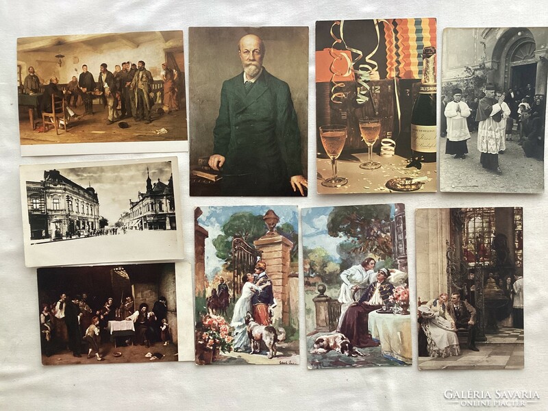 25 pieces of mixed Hungarian and foreign postcards. (C.)