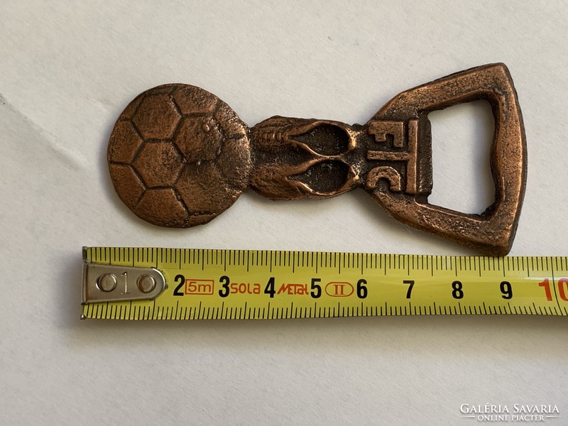 Ftc, fradi 1976 rare copper bottle opener, collector's item, Ferencváros 1 pc. Different sided