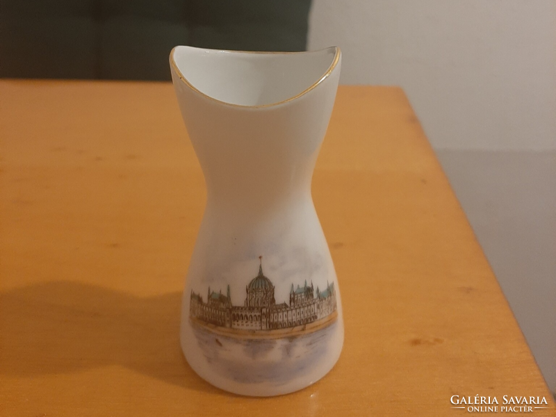 Aquincum porcelain parliament landscape mini small vase 9.2 cm