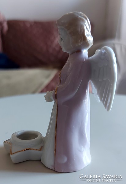 Vintage porcelain angel candle holder