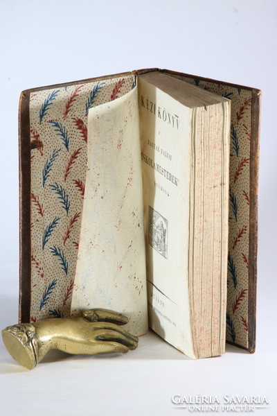 1828 - Hand book for 'Hungarian village schoolmasters'. Richly gilded leather binding!