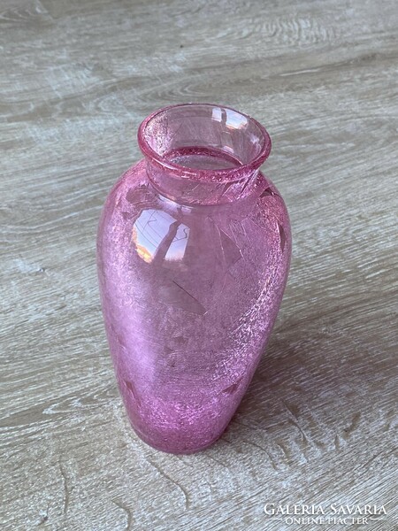 A special collector's item - a pink stained glass vase