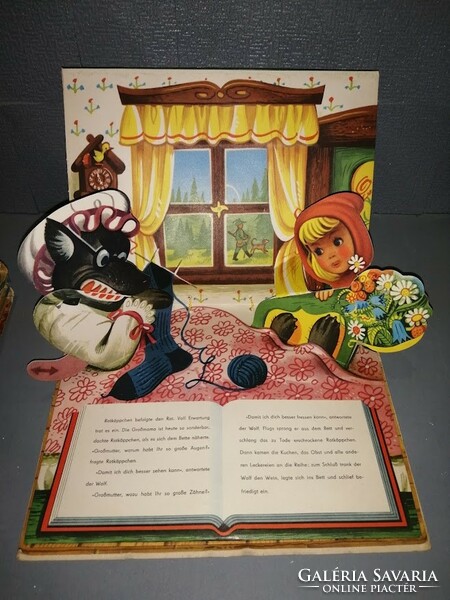 Kubasta 3D spatial, German-language storybook rotkappchen - Little Red Riding Hood and the Wolf