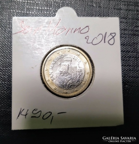 Négy db San Marino UNC 1 euro + centek