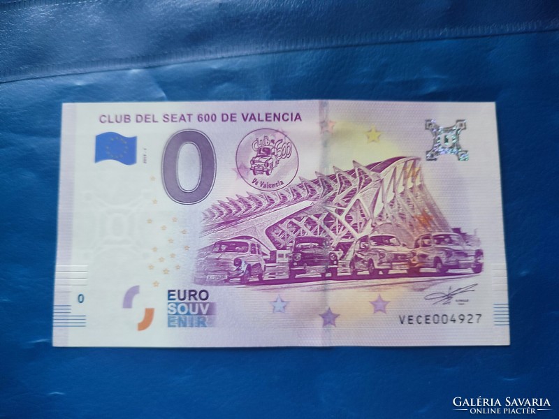 Spain 0 euro 2019 seat 600 club valencia! Rare commemorative paper money! Ouch!