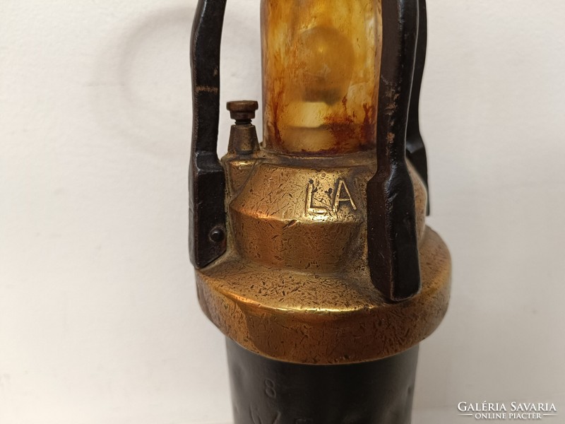 Antique miner's tool trencher bacter railway carbide lamp 442 8186