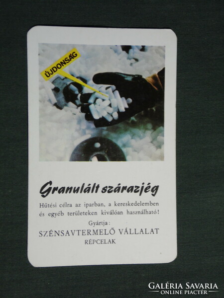 Kártyanaptár, Szénsavtermelő vállalat, Répcelak, granulált szárazjég, 1979,   (4)