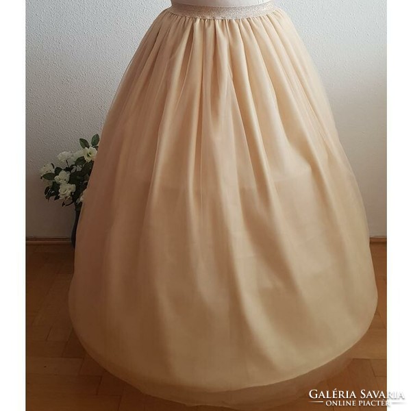 Wedding asz36j - 5-layer gold maxi tulle skirt with glitter waist