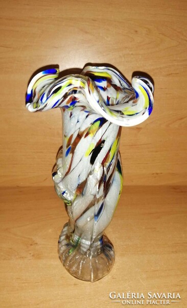 Rare art nouveau glass vase - 22.5 cm high