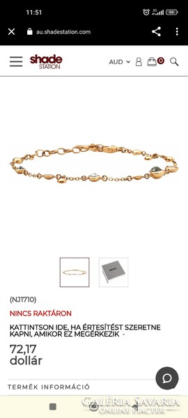 18.5 +3.5Cm dkny gold-plated steel bracelet worth 25,000.- Can be given as a gift