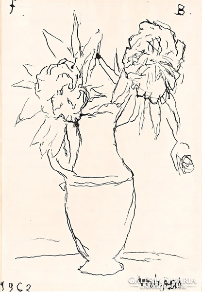 Béni Ferenczy (1890 – 1967) – flower still life 1962