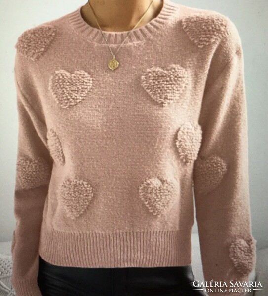 Szép halvány rózsaszín puha meleg pulóver M-es most vásárolt .olcsón eladó!