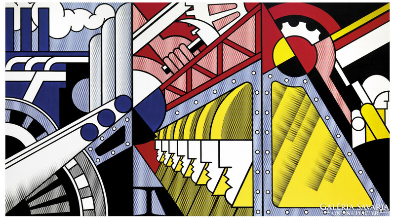 Roy lichtenstein: combat readiness, american pop art reprint poster, war, soldier, weapon