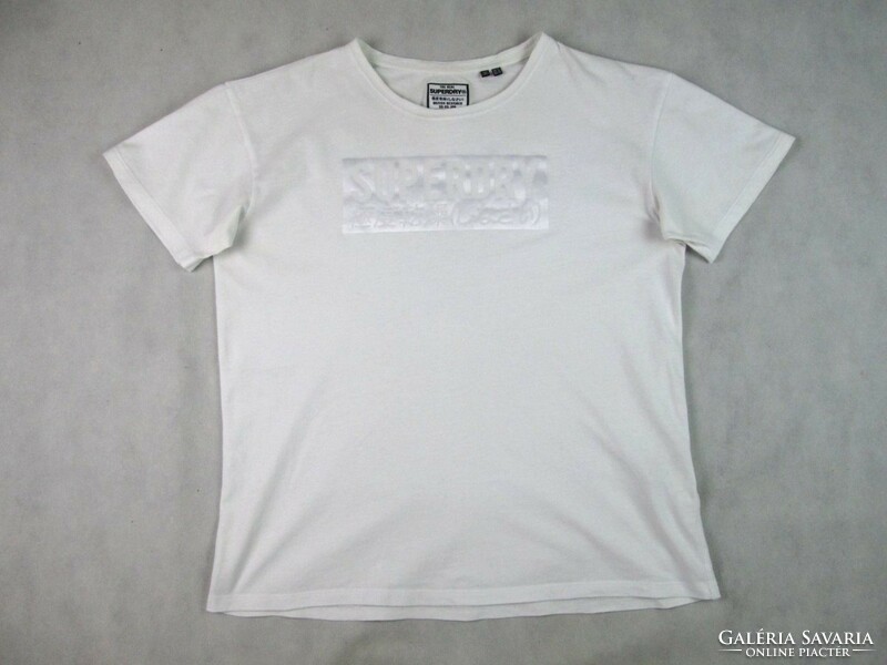 Original superdry (m / l) sporty short-sleeved men's white t-shirt