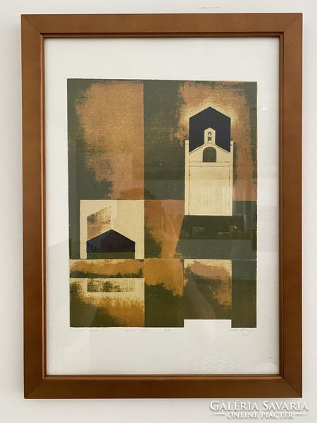 Reed alexandra Tuscan squares screen print, vintage 2006 6/20 pieces.