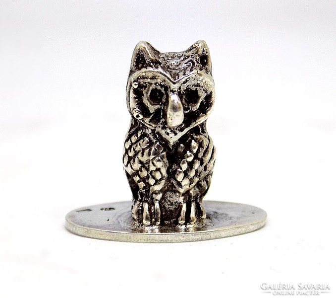 Silver owl miniature figure (zal-ag119431)