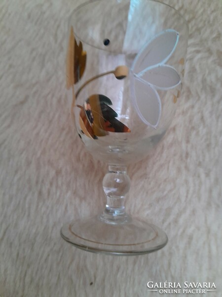Antique hand-painted glass 10 cm
