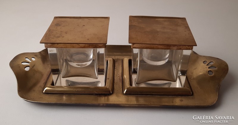 Art deco inkwell set