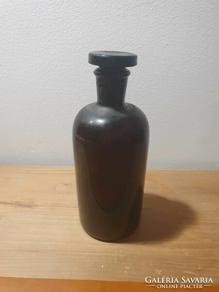Old brown pharmacy medicine bottle