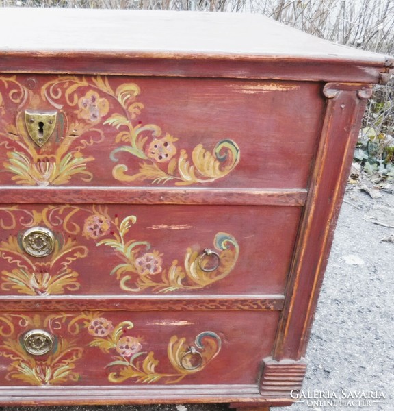 Antique folk painted chest.