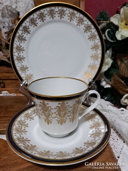 Weimar German porcelain tea cup with cake plate