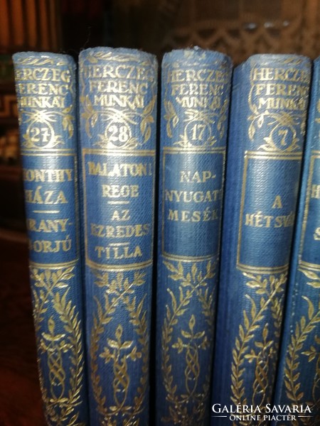 Collection of the works of Ferenc Herczeg, 7 pcs