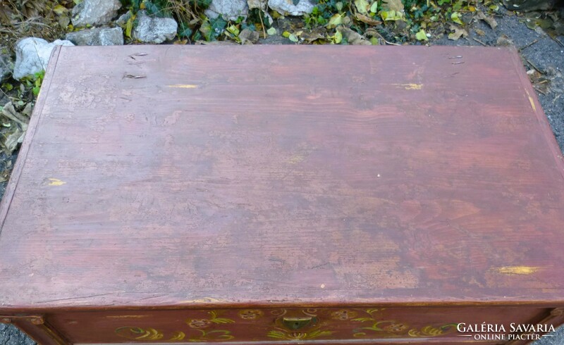 Antique folk painted chest.