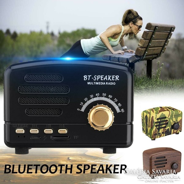 Portable bluetooth speaker mini wireless usb tf card player music box fm tuner