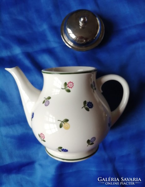 Old porcelain tea set with tray
