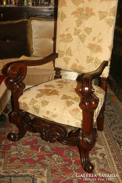 Antique baroque armchair throne chair, the price is 2 pieces. It applies to both