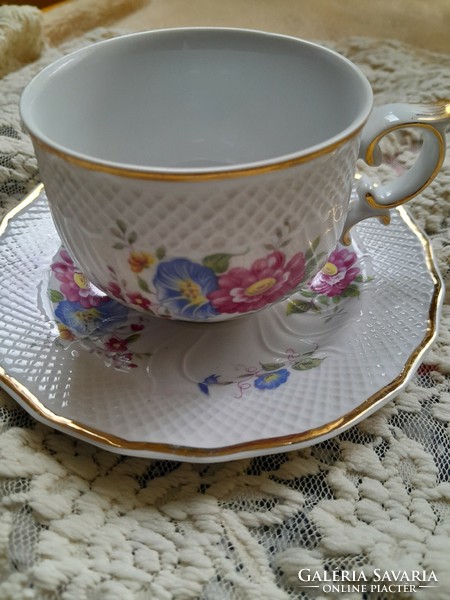 Morning hollohazi tea cup with plate