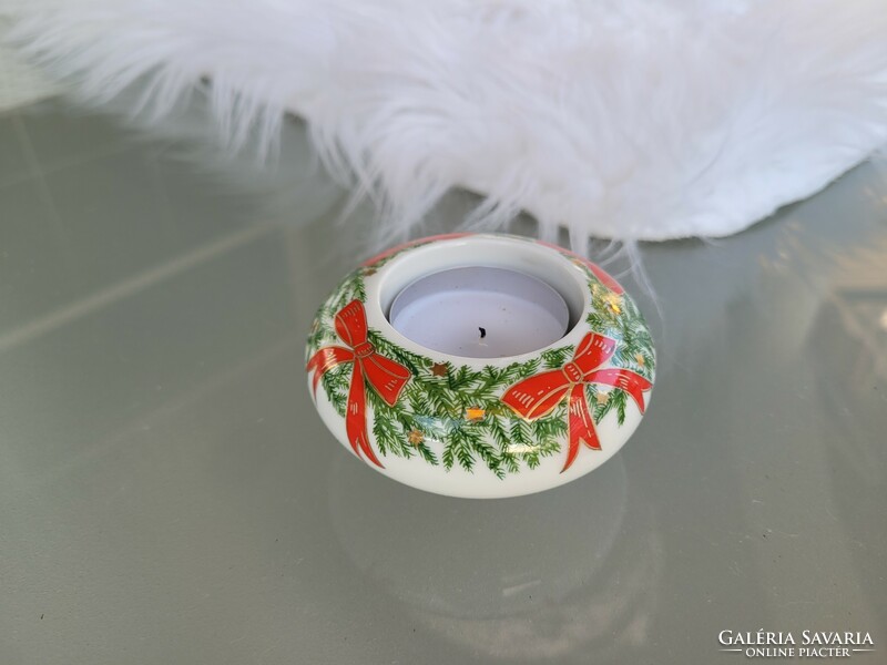 Karácsonyi asztali mécsestartó Arzberg porcelán teamécses tartó