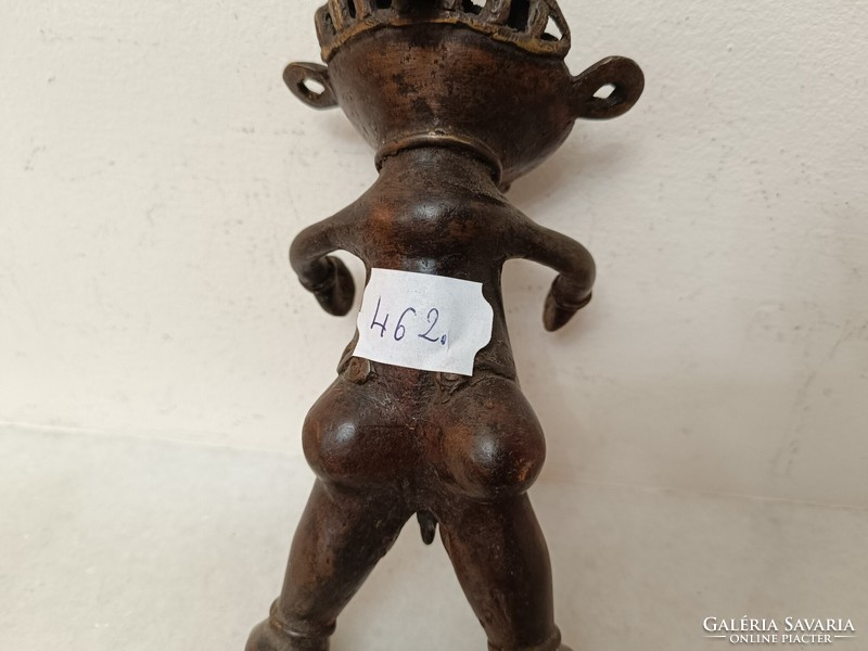 Antik afrikai szobor benini bronz harcos figura Benin 462 8197