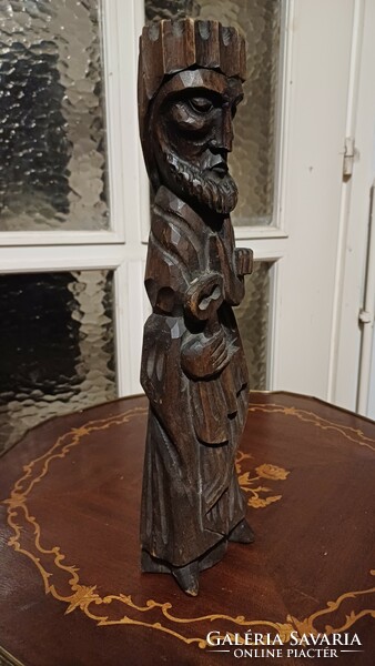 Règi wooden statue, wood carving, for wall or table. St. Peter