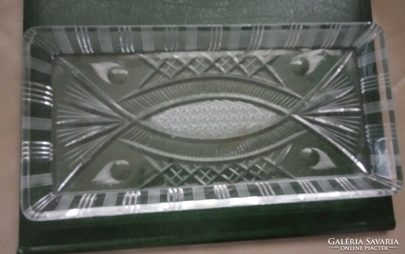 Molded glass bowl tray stained glass serving bowl tray cake cake tray