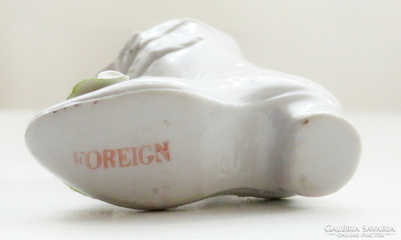 Foreign porcelain, decorative small boots with gilded rim