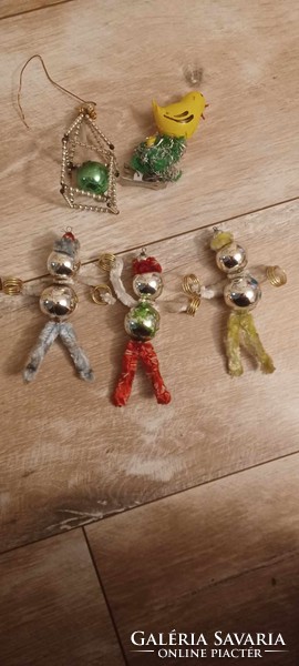 5 pieces of retro Christmas tree decoration in one